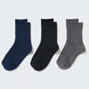 Ponozky Uniqlo Socks (3 Pairs) Damske Námornícka Modrá Slovensko | S525591