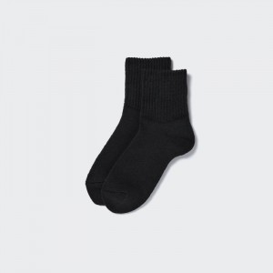 Ponozky Uniqlo Soft Pile Half Panske Čierne Slovensko | J190505
