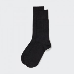 Ponozky Uniqlo Supima® Bavlnene Pique Panske Čierne Slovensko | C277604