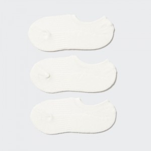 Ponozky Uniqlo Športové Footsies (3 Pairs) Damske Biele Slovensko | P069360