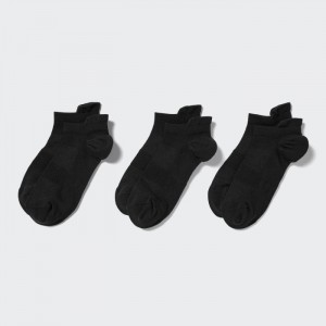 Ponozky Uniqlo Športové Kratke (3 Pairs) Damske Čierne Slovensko | W734399