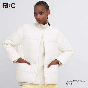 Páperové Bundy Uniqlo Light Damske Biele Slovensko | R956650
