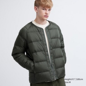 Páperové Bundy Uniqlo Recycled Panske Olivovo Zelená Slovensko | G400170