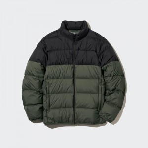 Páperové Bundy Uniqlo Ultra Light (3D Cut Siroke Topanky Quilt Color Block) (2022 Edition) Panske Olivovo Zelená Slovensko | I508919