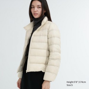 Páperové Bundy Uniqlo Ultra Light Damske Biele Slovensko | K987238