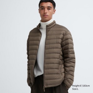 Páperové Bundy Uniqlo Ultra Light (Narrow Quilt) Panske Hnede Slovensko | E817522