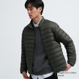 Páperové Bundy Uniqlo Ultra Light (Narrow Quilt) Panske Olivovo Zelená Slovensko | T142488