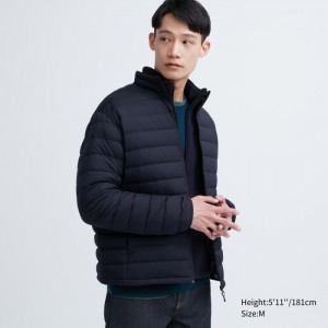Páperové Bundy Uniqlo Ultra Light (Narrow Quilt) Panske Námornícka Modrá Slovensko | G034524
