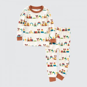 Pyžamá Uniqlo Long Sleeve Pre Babatka Biele Slovensko | N836957