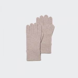 Rukavice Uniqlo Cashmere Pletené Damske Béžové Slovensko | E032021