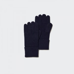 Rukavice Uniqlo Cashmere Pletené Damske Námornícka Modrá Slovensko | Z938613