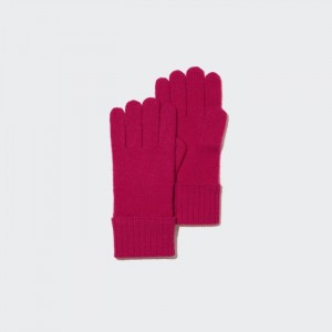 Rukavice Uniqlo Cashmere Pletené Damske Ruzove Slovensko | N349132