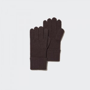 Rukavice Uniqlo Cashmere Pletené Damske Tmavo Hnede Slovensko | U969445