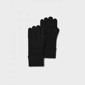 Rukavice Uniqlo Cashmere Pletené Damske Čierne Slovensko | V791222