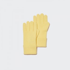 Rukavice Uniqlo Cashmere Pletené Damske Žlté Slovensko | V995848