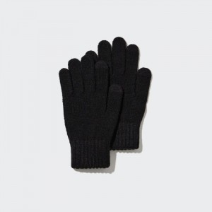 Rukavice Uniqlo HEATTECH Pletené Detske Čierne Slovensko | G099883