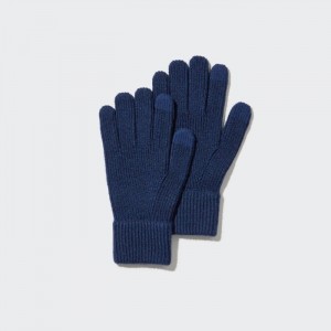 Rukavice Uniqlo HEATTECH Pletené Panske Modre Slovensko | D787895