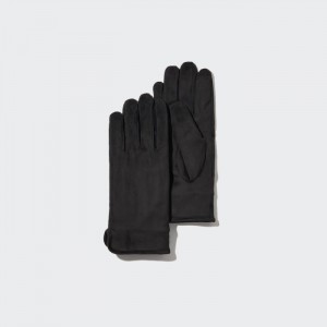 Rukavice Uniqlo HEATTECH Podsite Faux Semisove Damske Čierne Slovensko | M258152