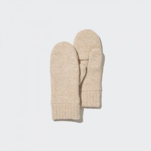 Rukavice Uniqlo HEATTECH Podsite Souffle Yarn Mittens Damske Béžové Slovensko | I706177