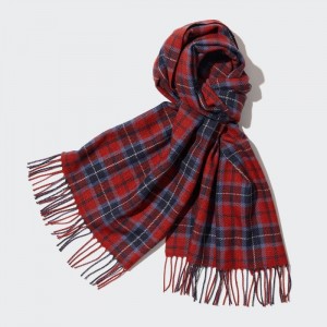Satky Uniqlo HEATTECH Checked Panske Wine Slovensko | S958857