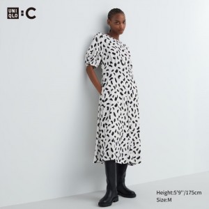 Saty Uniqlo Balloon Sleeve Kratke-Sleeve Damske Biele Slovensko | Z644720