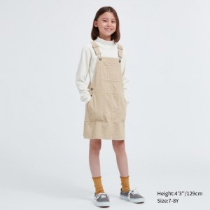 Saty Uniqlo Corduroy Jumper Detske Béžové Slovensko | Y604971