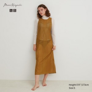 Saty Uniqlo Mesh Bez Rukavov Long Damske Hnede Slovensko | R932365