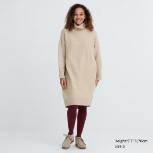 Saty Uniqlo Souffle Yarn Turtleneck Damske Béžové Slovensko | S669201