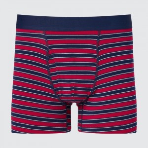 Slipy Uniqlo Bavlnene Pruhované Boxer Panske Červené Slovensko | T327325