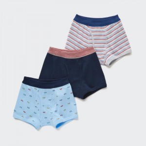 Slipy Uniqlo Boxer 3 Pack Detske Modre Slovensko | W010992