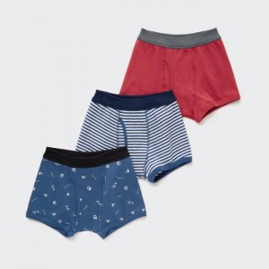 Slipy Uniqlo Boxer 3 Pack Detske Modre Slovensko | N151930