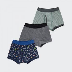 Slipy Uniqlo Boxer 3 Pack Detske Námornícka Modrá Slovensko | S007269