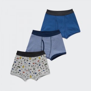 Slipy Uniqlo Boxer 3 Pack Detske Siva Slovensko | L412191
