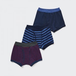 Slipy Uniqlo Boxer (Set of 3) Detske Námornícka Modrá Slovensko | Z365545