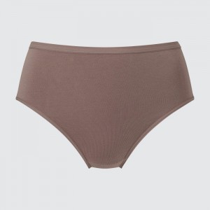 Slipy Uniqlo High Rise (Basic) Damske Hnede Slovensko | Q603563