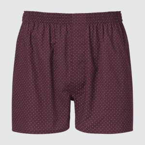 Slipy Uniqlo Woven Dotted Trunks Panske Wine Slovensko | K858881