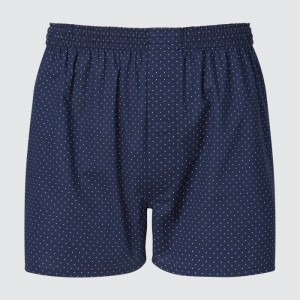 Slipy Uniqlo Woven Dotted Trunks Panske Námornícka Modrá Slovensko | P772143