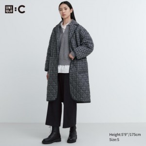 Spodné Kabáty Uniqlo PUFFTECH Oversized (Warm Polstrované) Damske Siva Slovensko | L686379