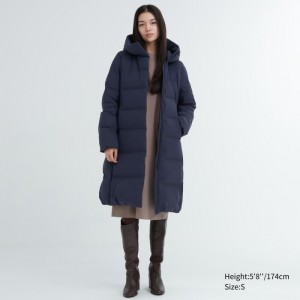 Spodné Kabáty Uniqlo Seamless Long Damske Námornícka Modrá Slovensko | R173802