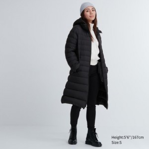 Spodné Kabáty Uniqlo Ultra Light Long Damske Čierne Slovensko | V583492