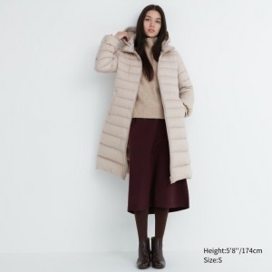 Spodné Kabáty Uniqlo Ultra Light Long Damske Béžové Slovensko | A308239