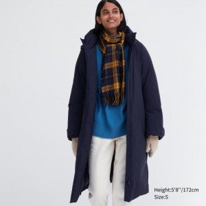 Spodné Kabáty Uniqlo Ultra Warm Hybrid Long Damske Námornícka Modrá Slovensko | S852649