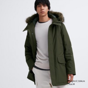 Spodné Kabáty Uniqlo Ultra Warm Hybrid Panske Olivovo Zelená Slovensko | R189966