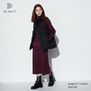 Sukne Uniqlo 3D Knit Souffle Yarn Damske Wine Slovensko | S997725