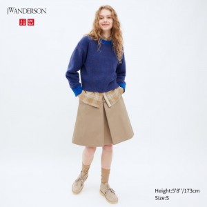 Sukne Uniqlo Bavlnene Midi Damske Béžové Slovensko | T692069