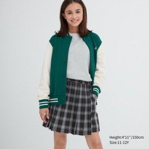 Sukne Uniqlo Checked Plisované Mini Skort Detske Čierne Slovensko | U101080