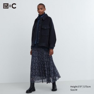 Sukne Uniqlo Chiffon Plisované Damske Modre Slovensko | V243890