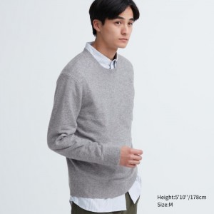 Sveter Uniqlo Cashmere Crew Neck Long-Sleeve Panske Siva Slovensko | A111003
