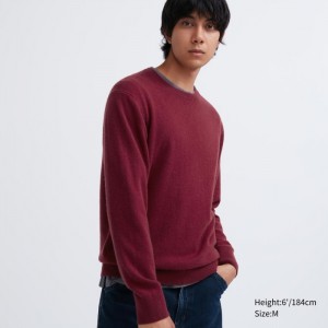 Sveter Uniqlo Cashmere Crew Neck Long-Sleeve Panske Wine Slovensko | A318690