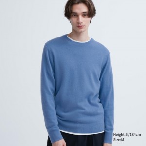 Sveter Uniqlo Cashmere Crew Neck Long-Sleeve Damske Modre Slovensko | T443831